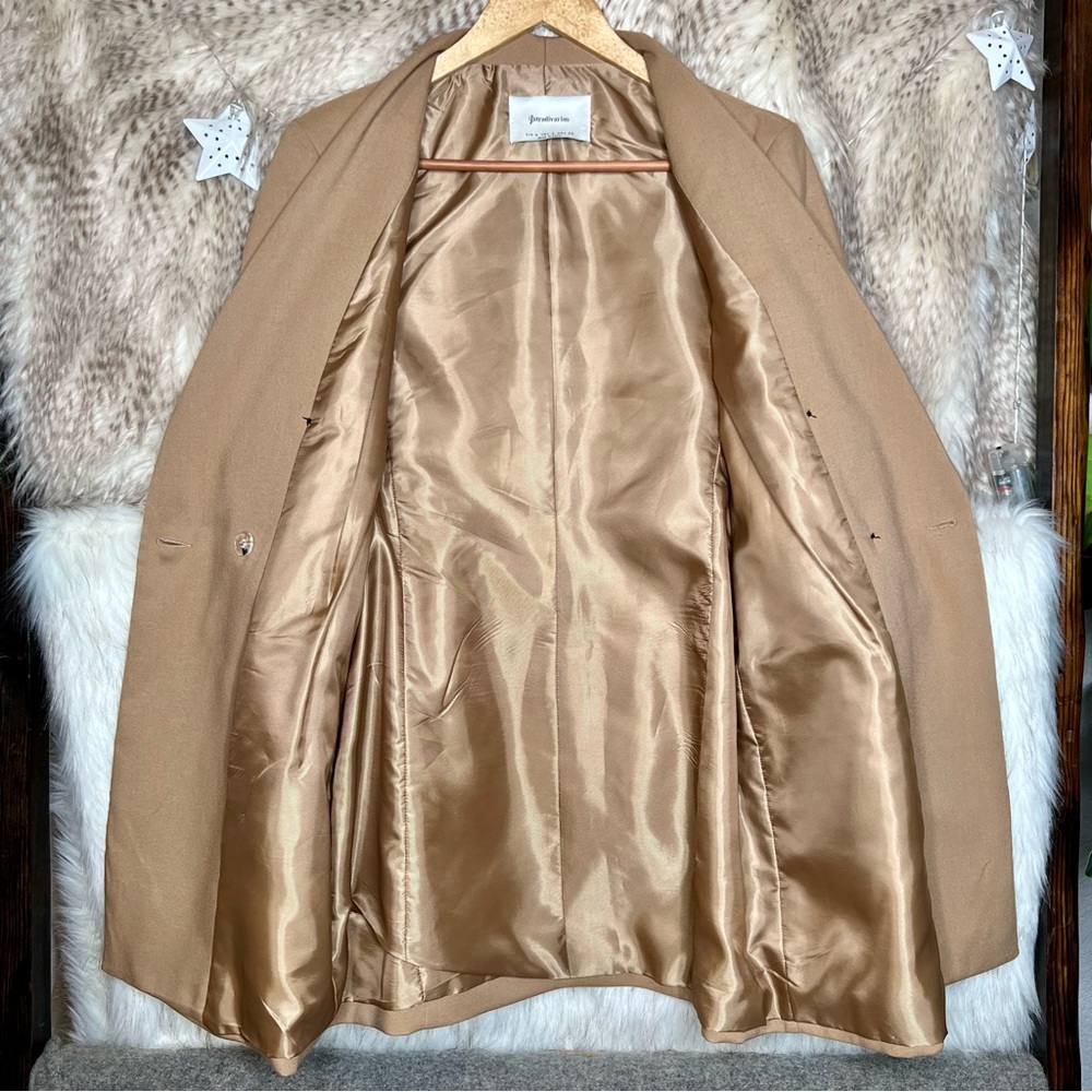 Stradivarius Tan Camel Trench Coat - Picture 3 of 4